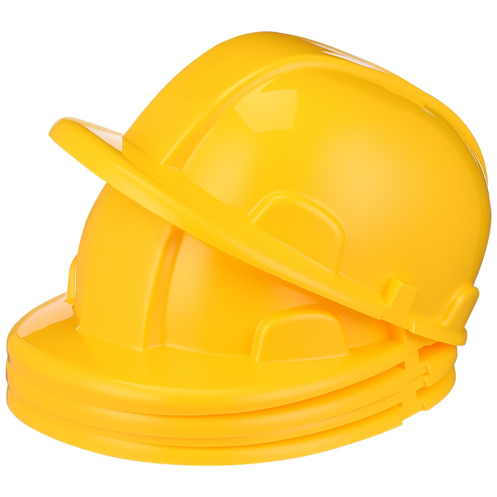 Sewroro 5pcs Kids Construction Hard Hats Toy, Yellow Plastic Builder Engineering Safety Helmets for Kids' Party Dress-up