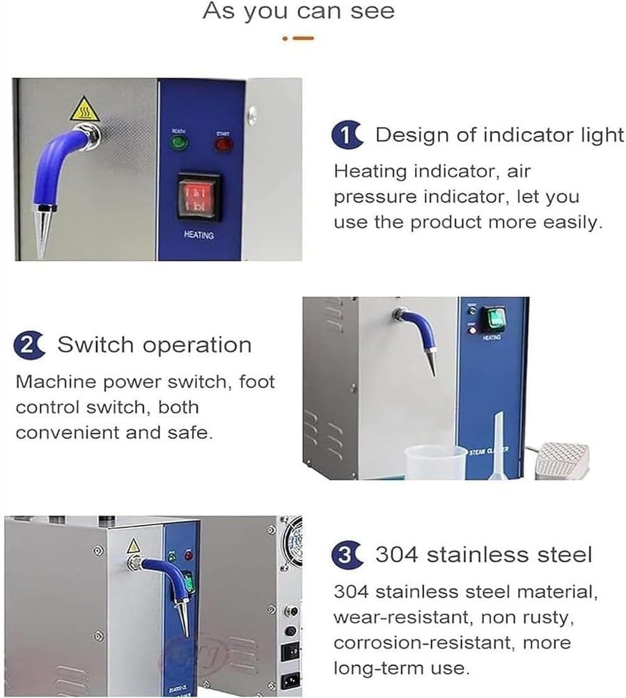 2l,Jewelry Steam Cleaner 2L/4L Gold, Silver, and Gemstone Cleaner Suitable for Jewelry, Rings, Earrings, and Necklaces