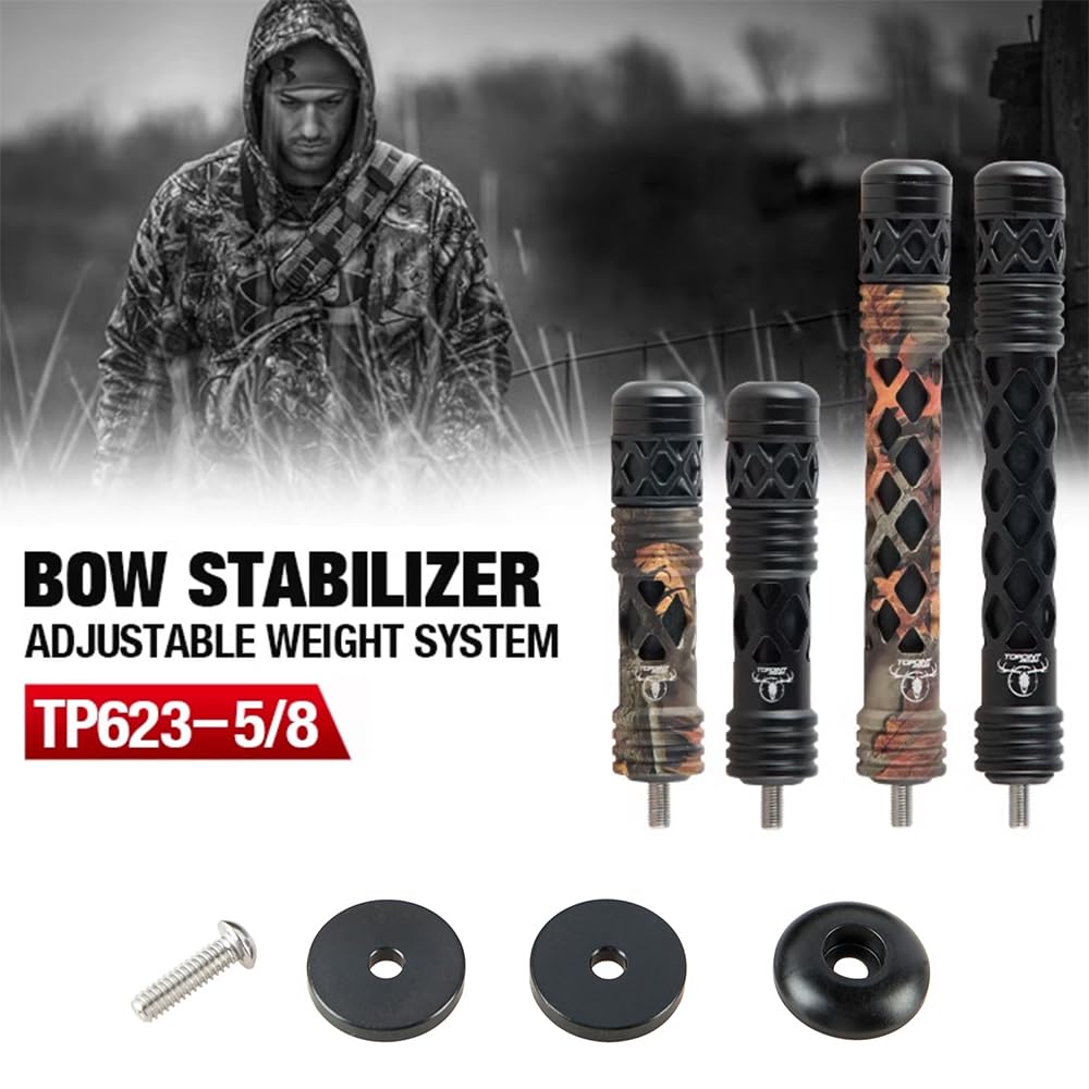 AMEYXGS Bogenschießen Bogen Stabilisator für Compound Bogen Balance Bar Rod 5 Zoll 8 Zoll Vibrations Reduzierung Bogen Dämpfer Dämpfung