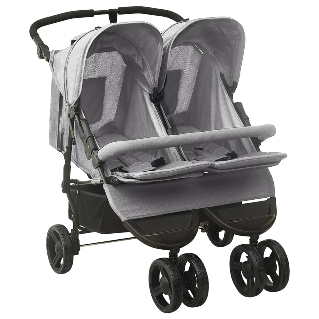 SKM Carrito para hermanos de acero gris claro, peso: 16,5 kg, 10241