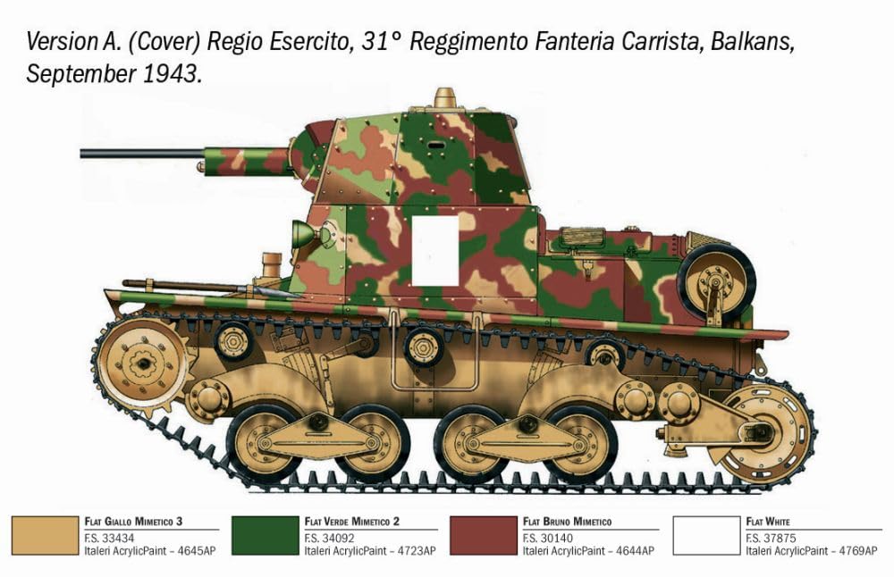 Italeri 96553 1:35 Carro Amato L6/40, Modellbausatz Militärflugzeug