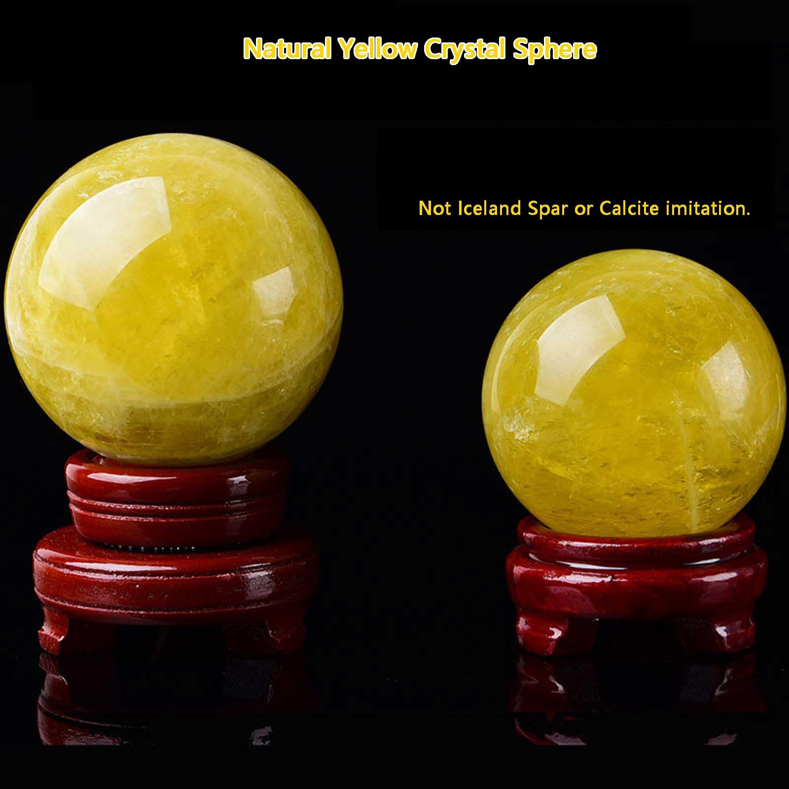 Bola de Cristal de Citrino Natural Esfera de Cuarzo Amarillo Pulida