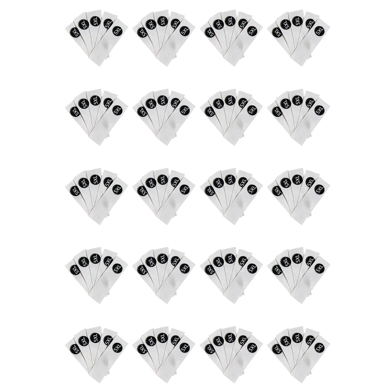 Tsophreniq White 100Pcs Washable Fabric Size Labels Assorted Size Clothing Labels For Garment Marking Household Clothing Identification Sewing