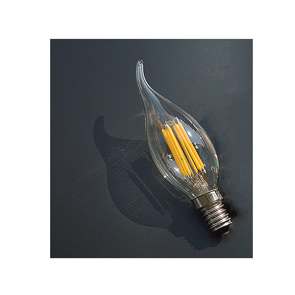 E14 6W Lampadina a Candela LED Dimmerabile(Equivalente a 60W) 10 Confezioni C35 Lampadina a Filamento LED 600LM 2700K Bianco Caldo Lampada a Candelabro Vintage a Risparmio Energetico