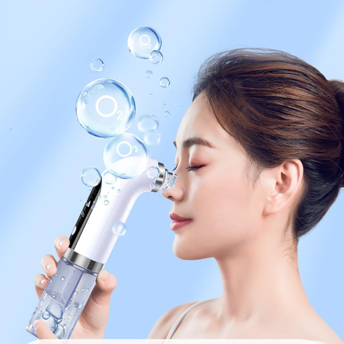 Aspirateur Points Noirs, Extracteur Points Noirs Visage, 4 Modes, 6 Sondes, 75 kPa Super puissance, Tire Comedon Points Noirs Anti Point Noir Nez Nettoyage des Pore Peau Soin Visage Blackhead Removal