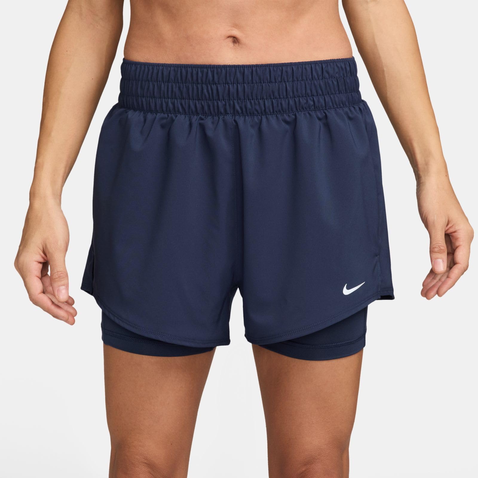 Nike - W Nk One DF HR 3in 2n1 Short, Pantaloncini Donna