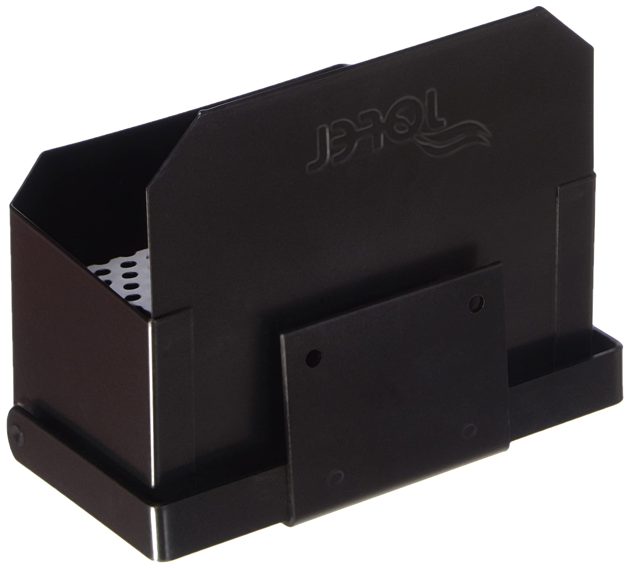 Jofel - AL93100N Cendrier mural pivotant peint, cendrier anti-vandalisme, plan de travail pour cigares, capacité 0,8 l, cendrier mural pour extérieur, noir