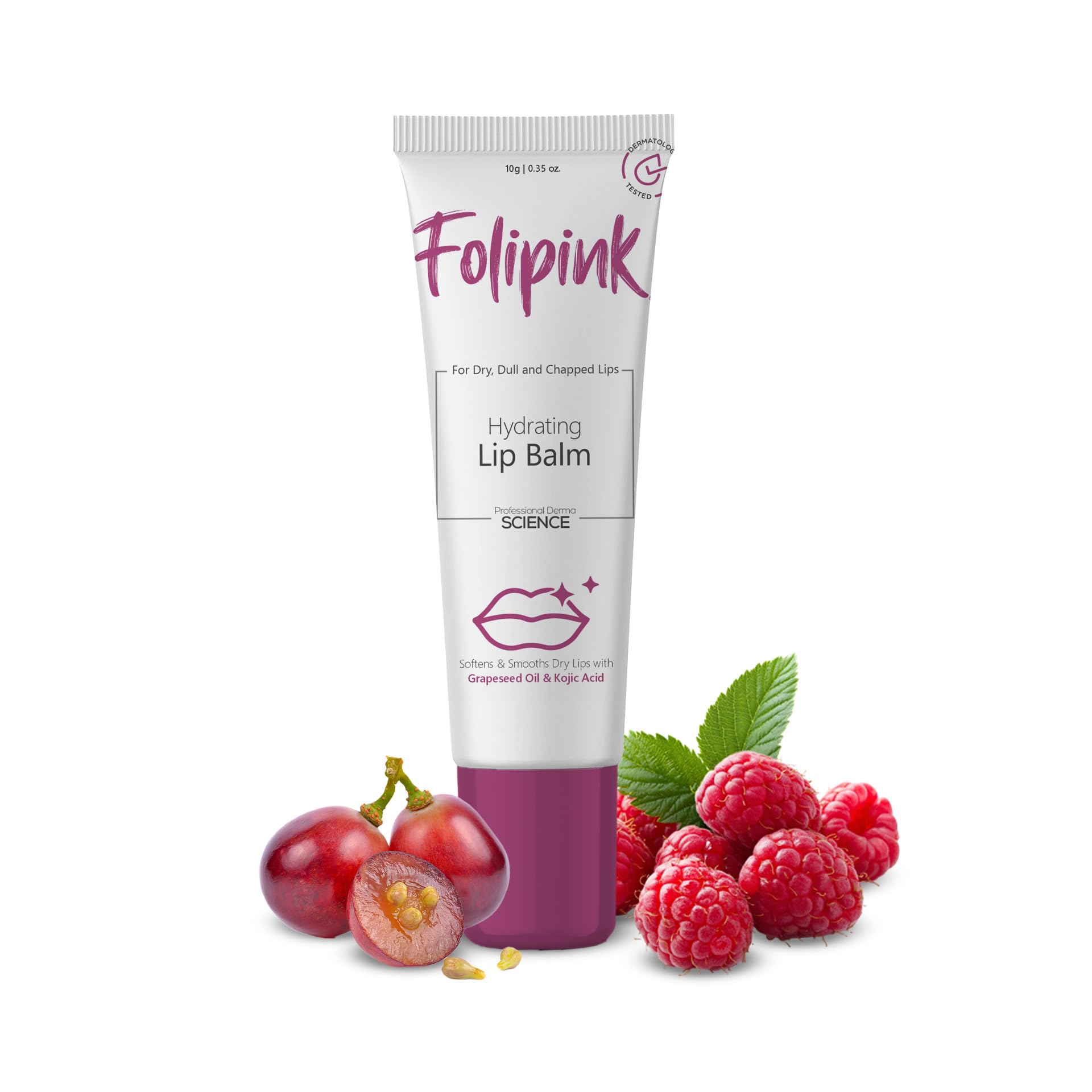 Hydrating Lip Balm 10g | With Grapeseed Oil & Kojic Acid | Brightening Lip Care for Dry & Chapped Lips | Smooth, Soft & Glossy Finish | Daily Moisturization-image-9