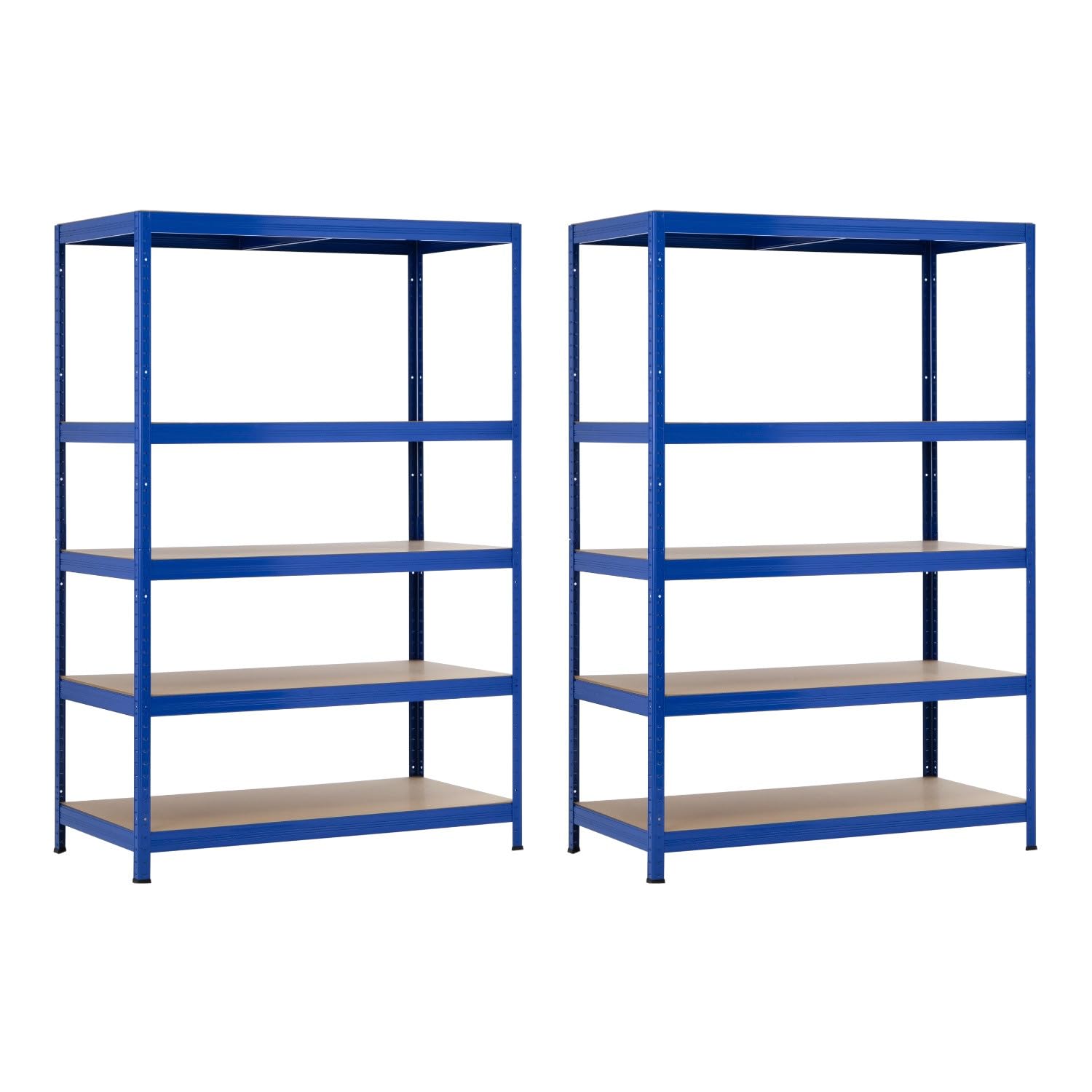 THINIA HOME Pack 2 Estanterías Modulares con 5 Baldas Ajustables 180x120x60cm 1250Kg