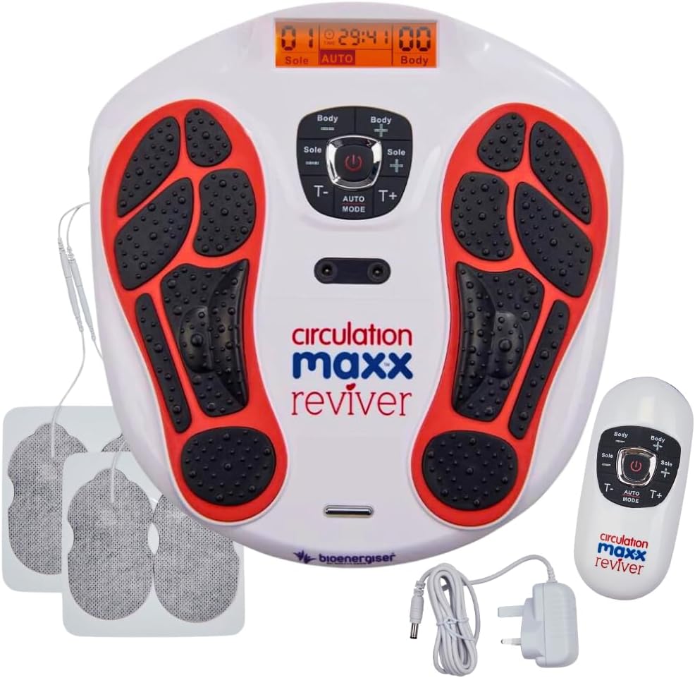 Global Product VYTALIVING Circulation Reviver - Circulation Blood Booster for feet and legs - Foot massagers for circulation – EMS foot massager with TENS Pads & Remote