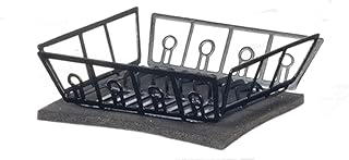Melody Jane Dollhouse Black Dish Drainer & Drying Mat 1:12 Washing Up Kitchen Accessory