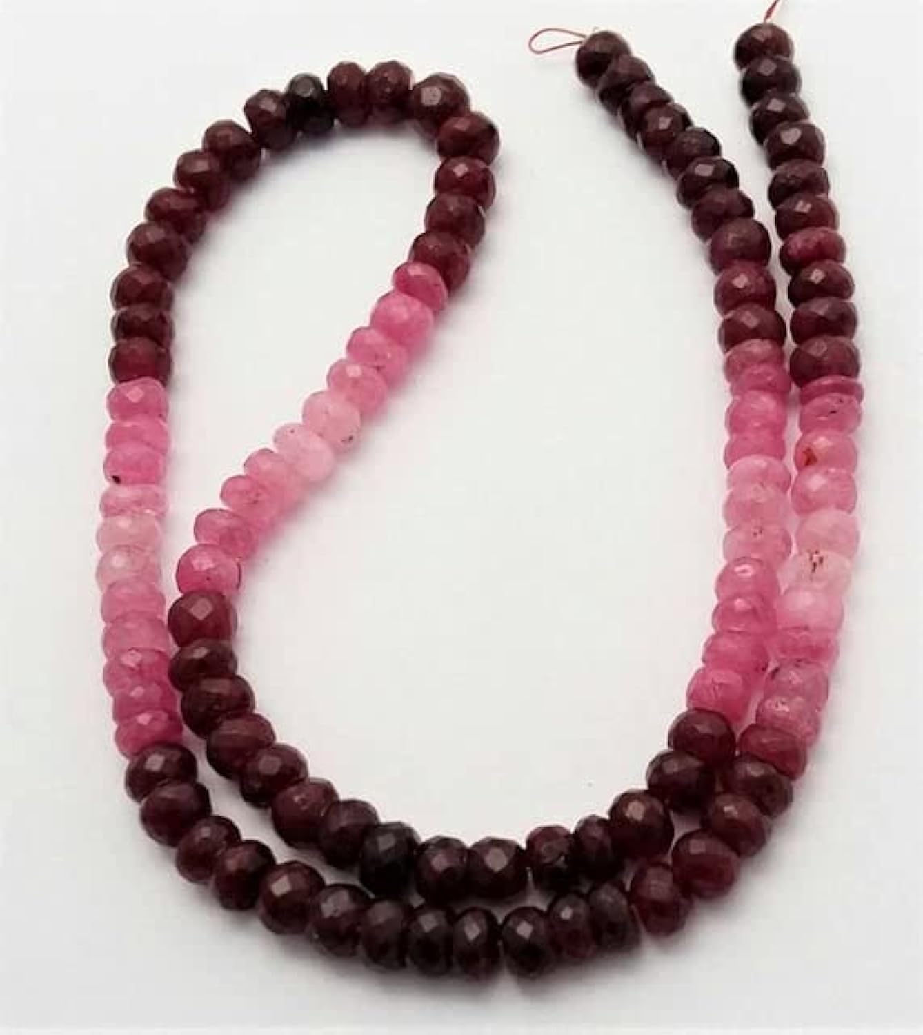 Perles rubis naturel facettées 5 mm LKBEADS rondelles pour création bijoux E0524