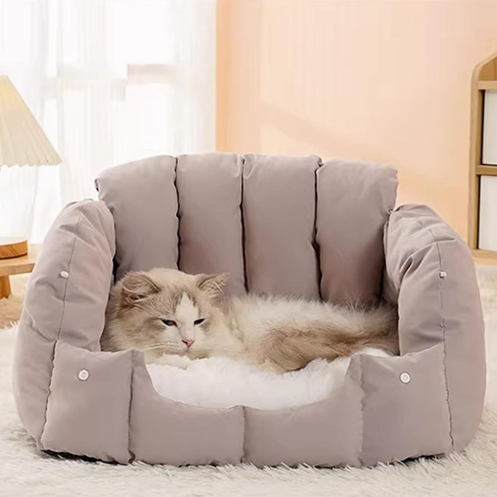 Letti per gatti Grotte, Divano per gatti Letti per gatti chiusi pieghevoli | Forniture per animali domestici antiscivolo rimovibili Lavabile Comodo di