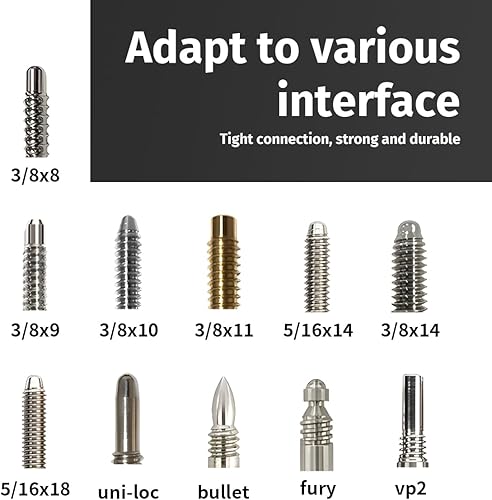 Miniatura 5 de BIZU Taco de Billar de Fibra de Carbono de 29" 12.5mm - Eje Único con Junta de Acero 21.4-21.5mm, Accesorios de Taco de Billar de Baja Deflexión