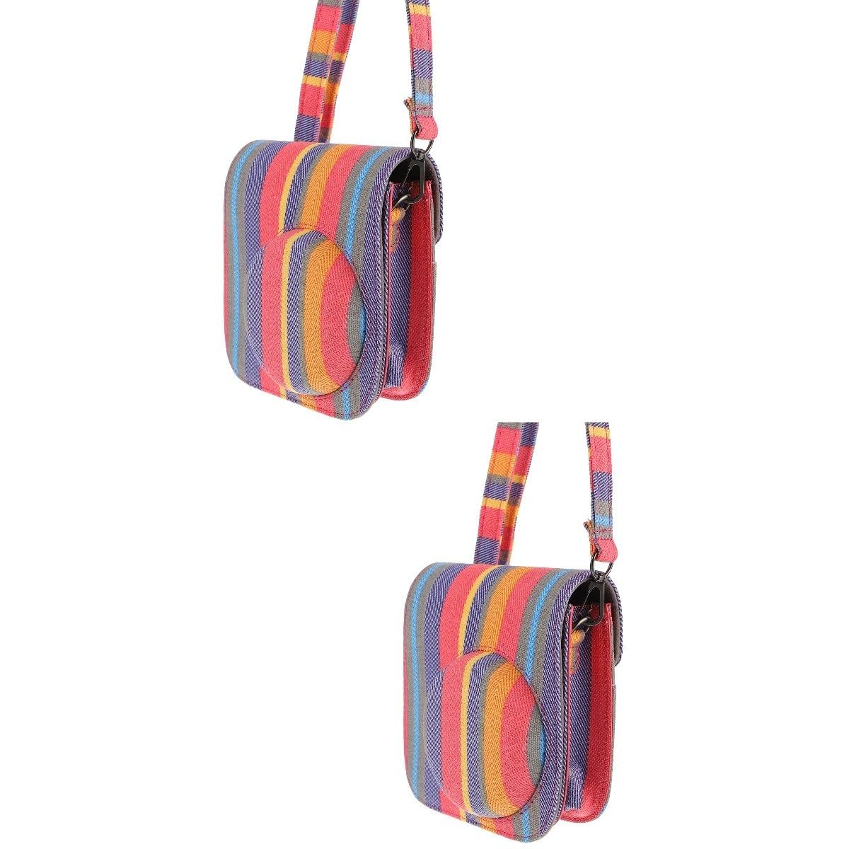 Lurrose 2 Piezas Bolsa de Cámara Instantánea de Lona para Estuche Protector Rayas para Uso y Actividades Aire