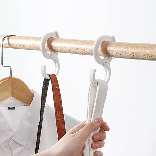 Miniatura 7 de FYY Ganchos en S para colgar, paquete de 10 ganchos en S de plástico resistentes con hebilla ajustable de seguridad, gancho anticaídas para colgar