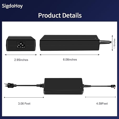 Miniatura 4 de Cargador de 180 W para Acer Predator Helios 300 Gaming Laptop PH315-52 PH315-51 G3-571 G3-572 Predator Triton 300 500 Nitro 5 AN515 ADP-180MB K