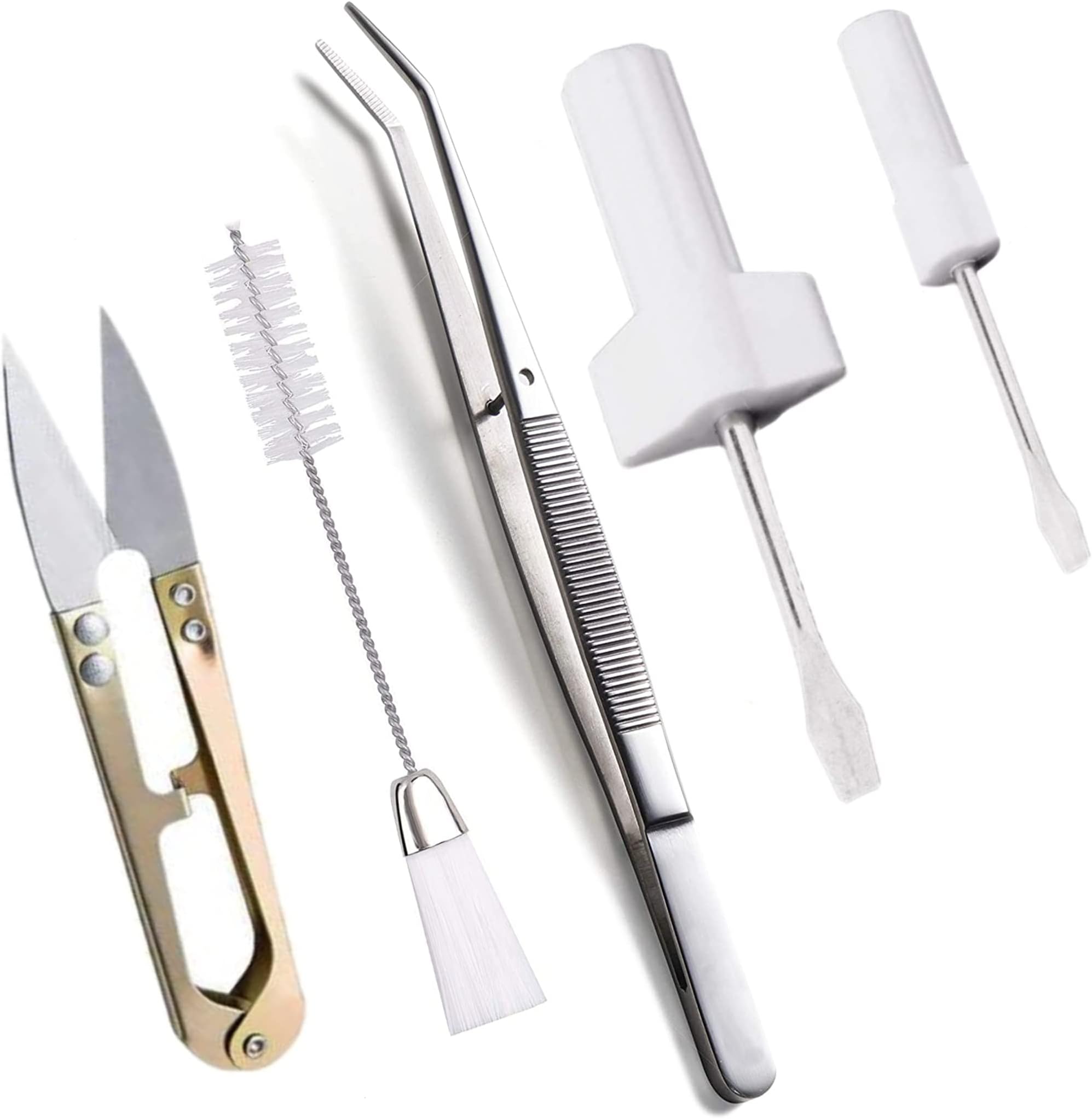 Sewing Machine Overlock & Serger Thread Service Kit - tweezer Screwdrivers and Thread Cutter 5 Piece Set