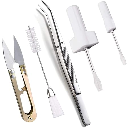 Sewing Machine Overlock & Serger Thread Service Kit - tweezer Screwdrivers and Thread Cutter 5 Piece Set