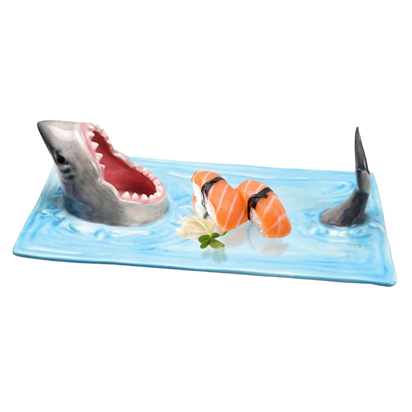 Shark Sushi-Teller, Keramik-Sushi-Teller Käseplatte Multifunktional