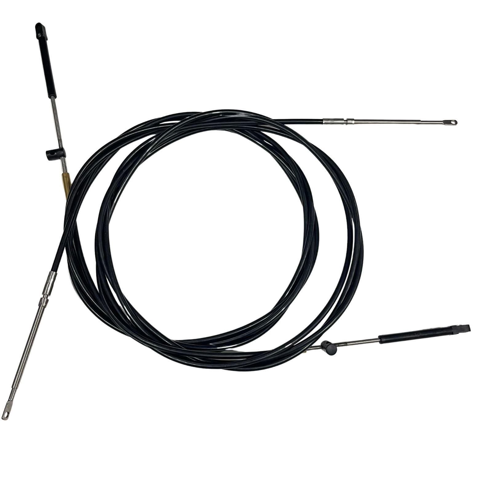 Fits Mercury GEN II Outboard Control Box Black Shift/Throttle Cable 14FT Boat Motor Steering System 2Pcs/Set