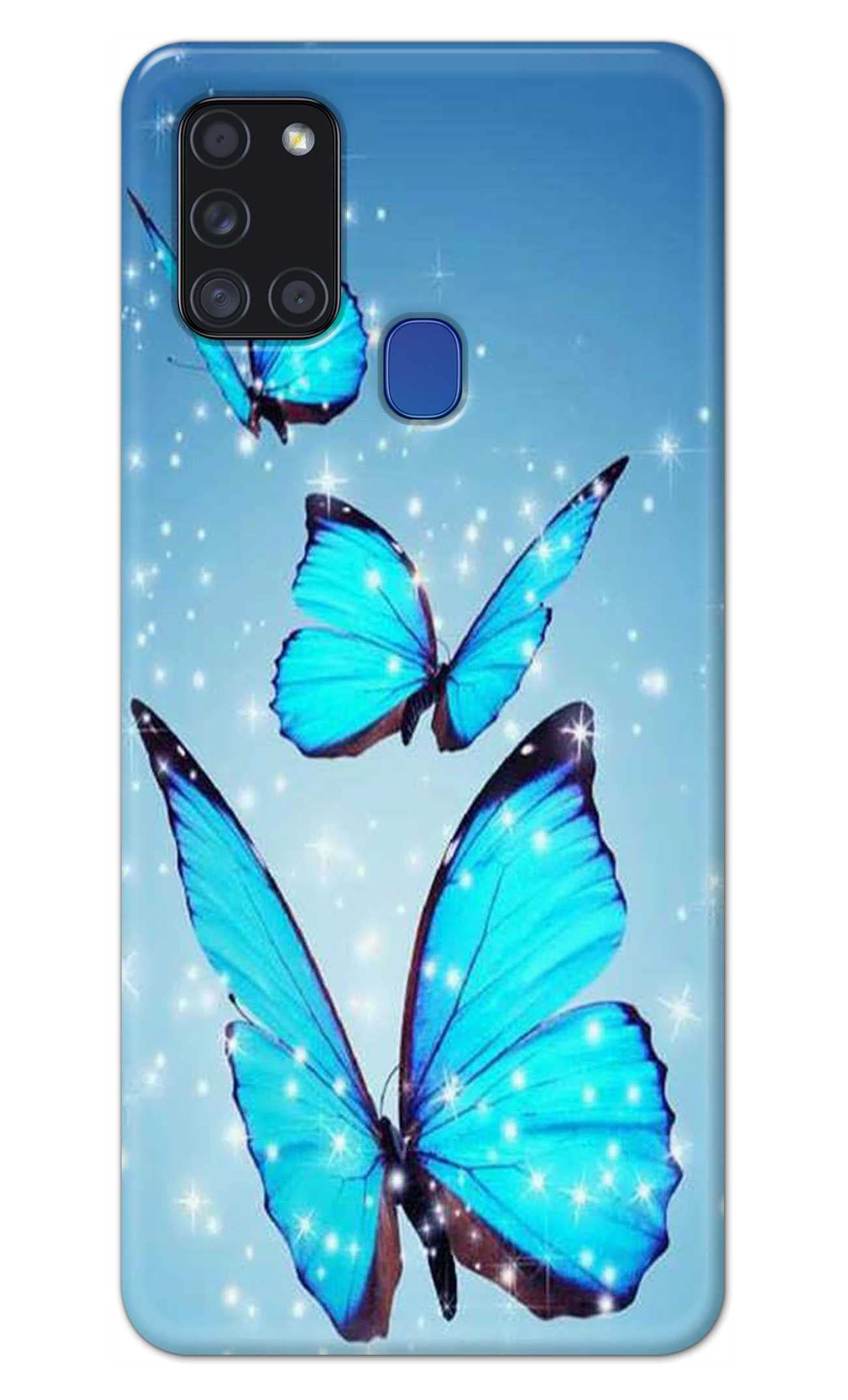 NalamiCases Sizzling Amazing Butterflies Girl Girlish Printed Designer Hard Back Case Cover for Samsung Galaxy A21S, SM-A217F / DS, SM-A217M / DS, SM-A217F / DSN -(FT) DNL2001