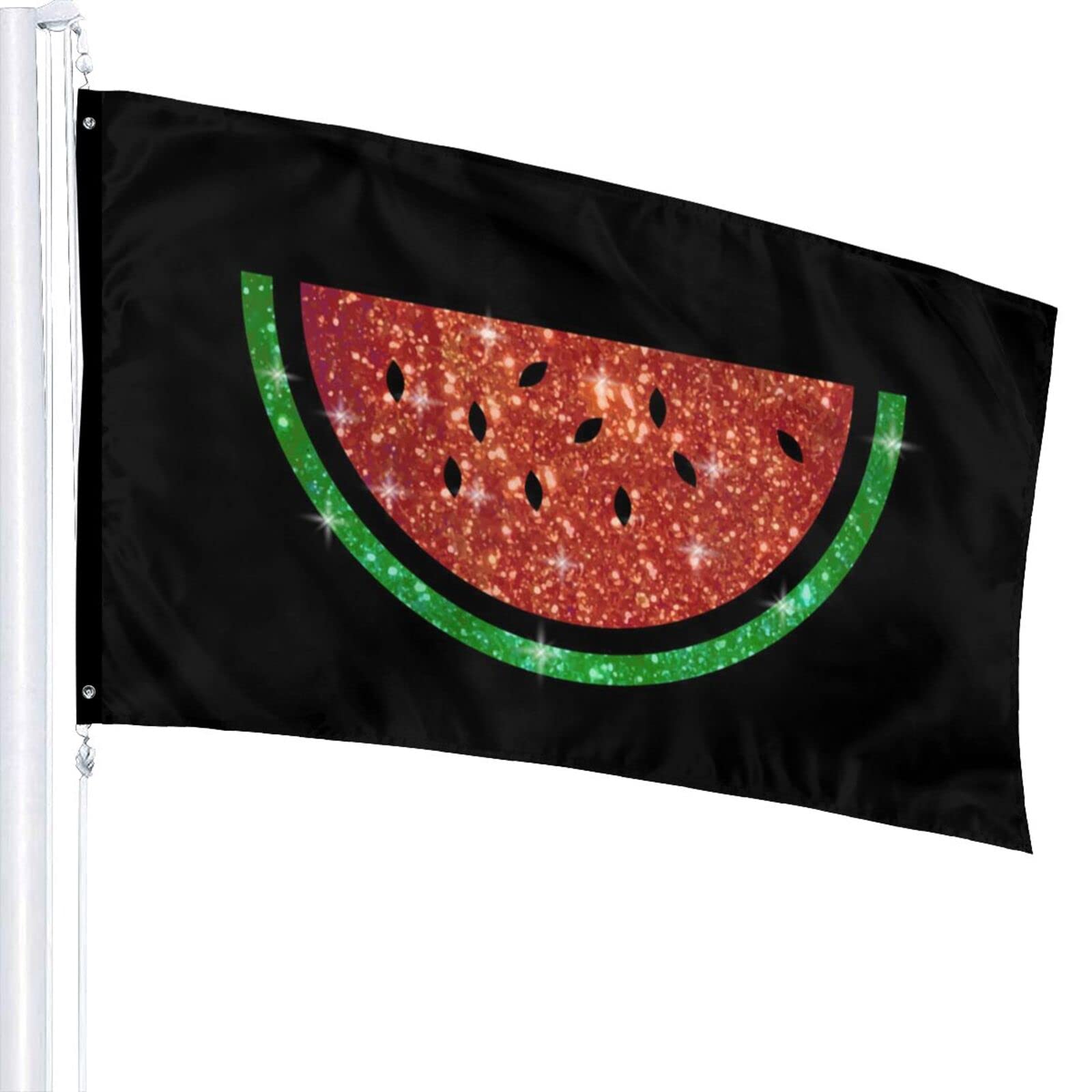 Vnurnrn Drapeau De Pastèque De Fruits D'été Avec œillets En Laiton Pour Décoration Extérieure, Maison, Jardin, Cour, Maison