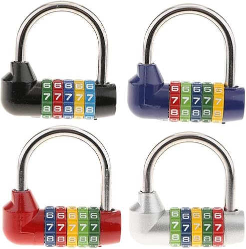 Miniatura 4 de 5 Dial Digit Combination Number Padlock Luggage Bag Travel Luggage Pad Lock, 4 Assorted Colors