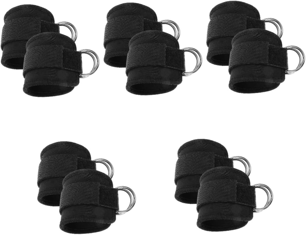 KESYOO 5sets Pp Metal Ankle Cable Attachments for Gym Strap Gym Nylon Cable Attachments for Gym 2pcs*5