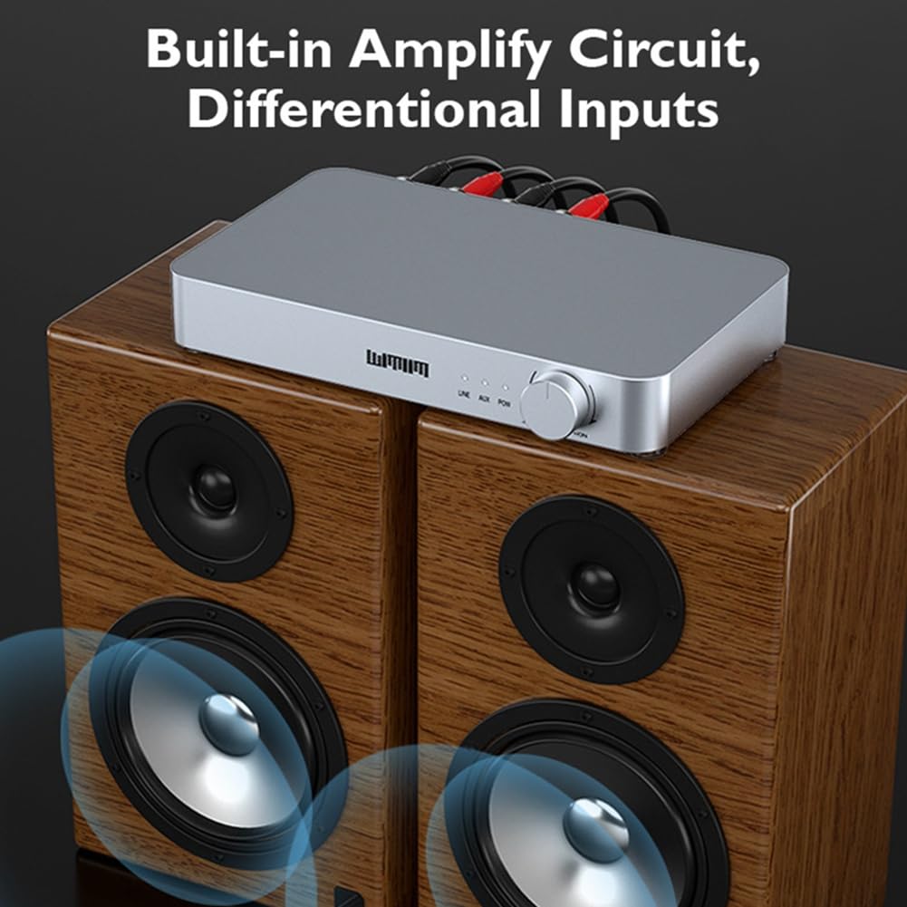 Amplificador de Potencia Digital Estéreo HiFi Amplificador Digital Hi-Fi Clase D Amplificador de Audio para Bluetooth y Reproductor de Audio