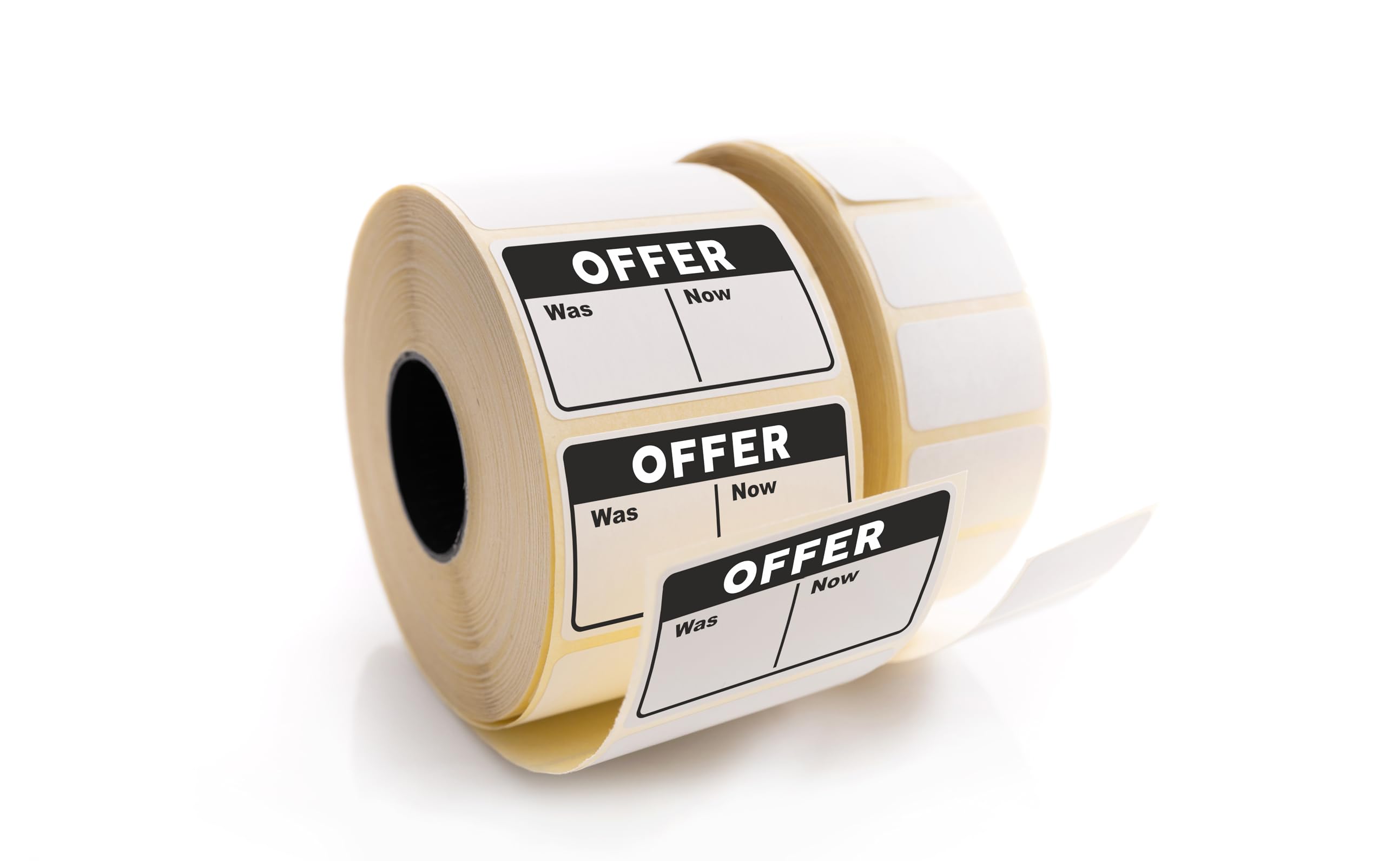 Warning Labels Food Safety Allergens Heavy Item 64x36mm on Strip or on Roll - Amazon FBA, Coffee Shop & Restaurants, Warehouse and Business Shipping Labels (Offer was/Now, 1000pc on Roll)