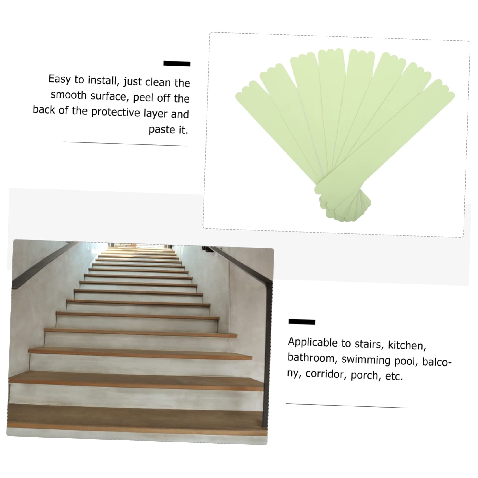 TOPBATHY 2 set Strisce Antiscivolo Per Esterni Adesivi Antiscivolo Per Bagno Adesivi Antiscivolo Per Scale Nastro Antiscivolo Strisce Riflettenti Strisce Antiscivolo Per pezzi*2