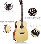 Rosen G31 Dreadnought Acoustic Guitar Soild Spruce Top 41 Inch Guitarra Full Size with Gloss Finish Bundle Starter Kit with Gig Bag, Tuner, Strings, Strap, and Picks