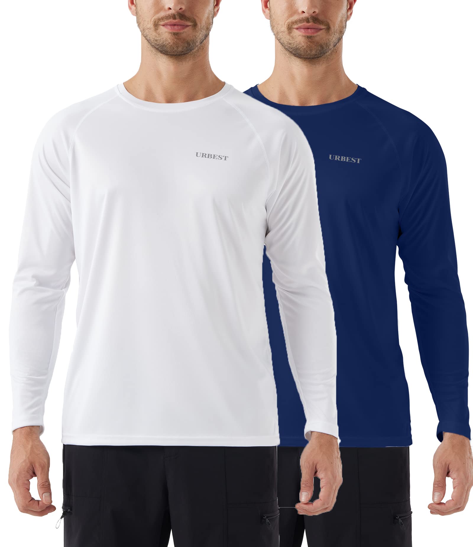 Men's Sun Protection Shirts UV SPF UPF 50+ Long Sleeve Rash Guard Fishing Running Swim Quick Dry Lightweight