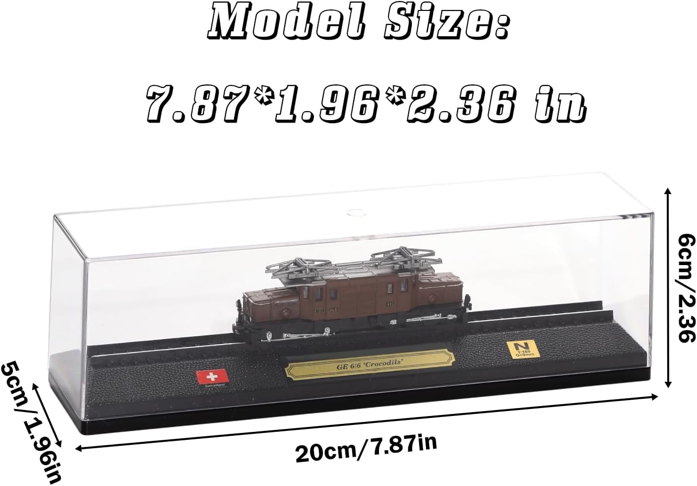 Non Operational Decorative Collectible Train Model n Scale Train Set Switzerland GE6/6 Crocodile