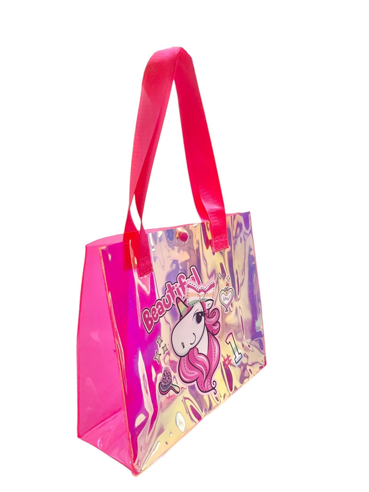 Le Delite Unicorn Sling Bag | Holographic Tote Bag | Unicorn Activity, Drawing, Tuition Picnic Bag For Girls Kids | Cute Stylish Handbag Purse 2