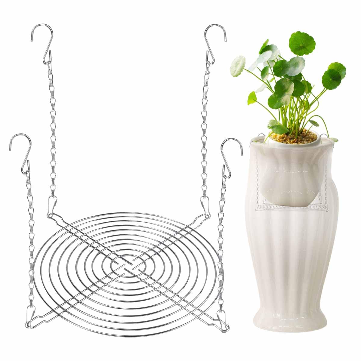 DUENYUANN Adjustable Height Planter Inserts Plant Risers for Inside Pots Planter Indoor and Outdoor Planter to Elevate Plants One Set