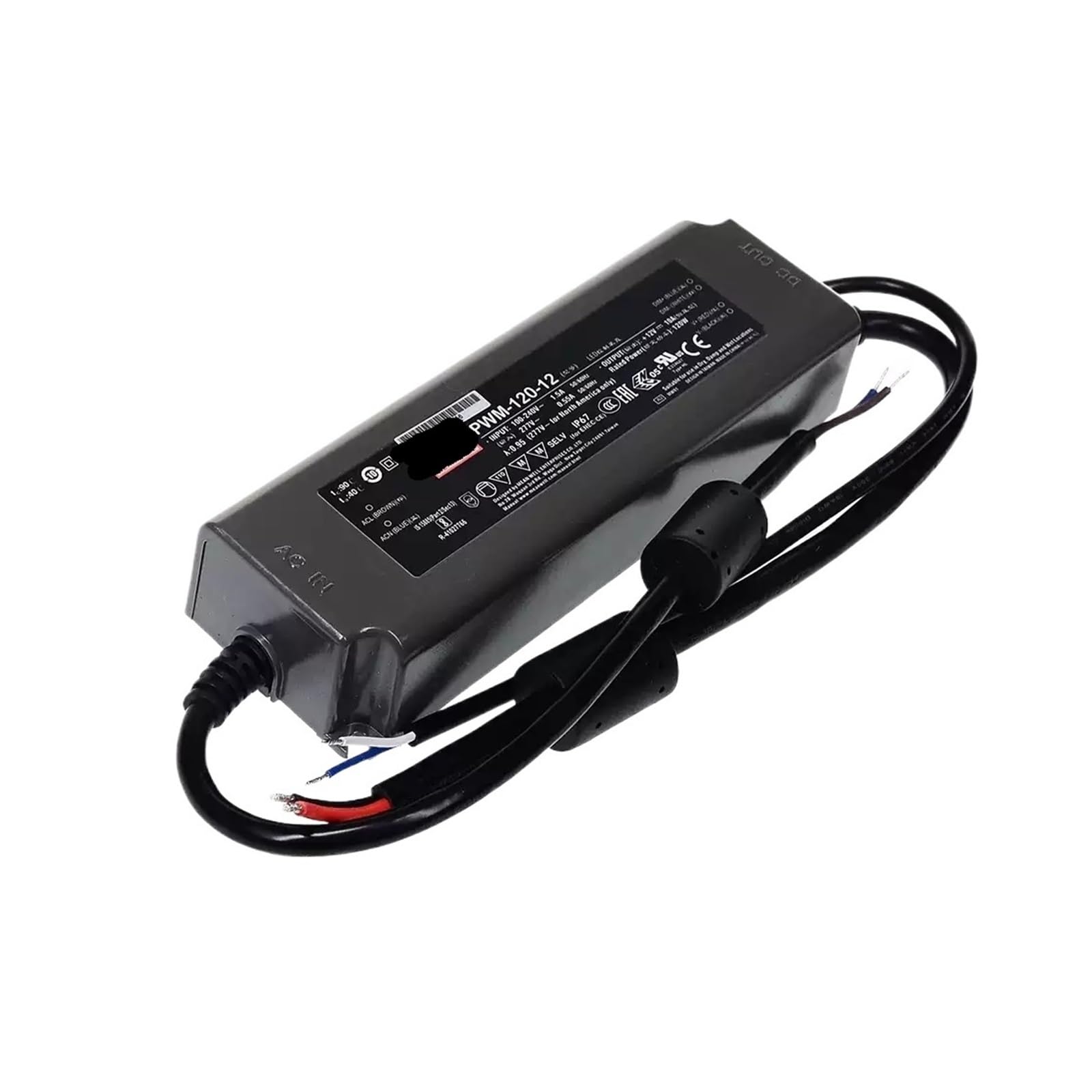 ANERTQUIH Switching Power Supply PWM-120 PWM-120-12/24 120W Output IP67 Waterproof DA2 Dimming 36/48(Pwm-120-24v)