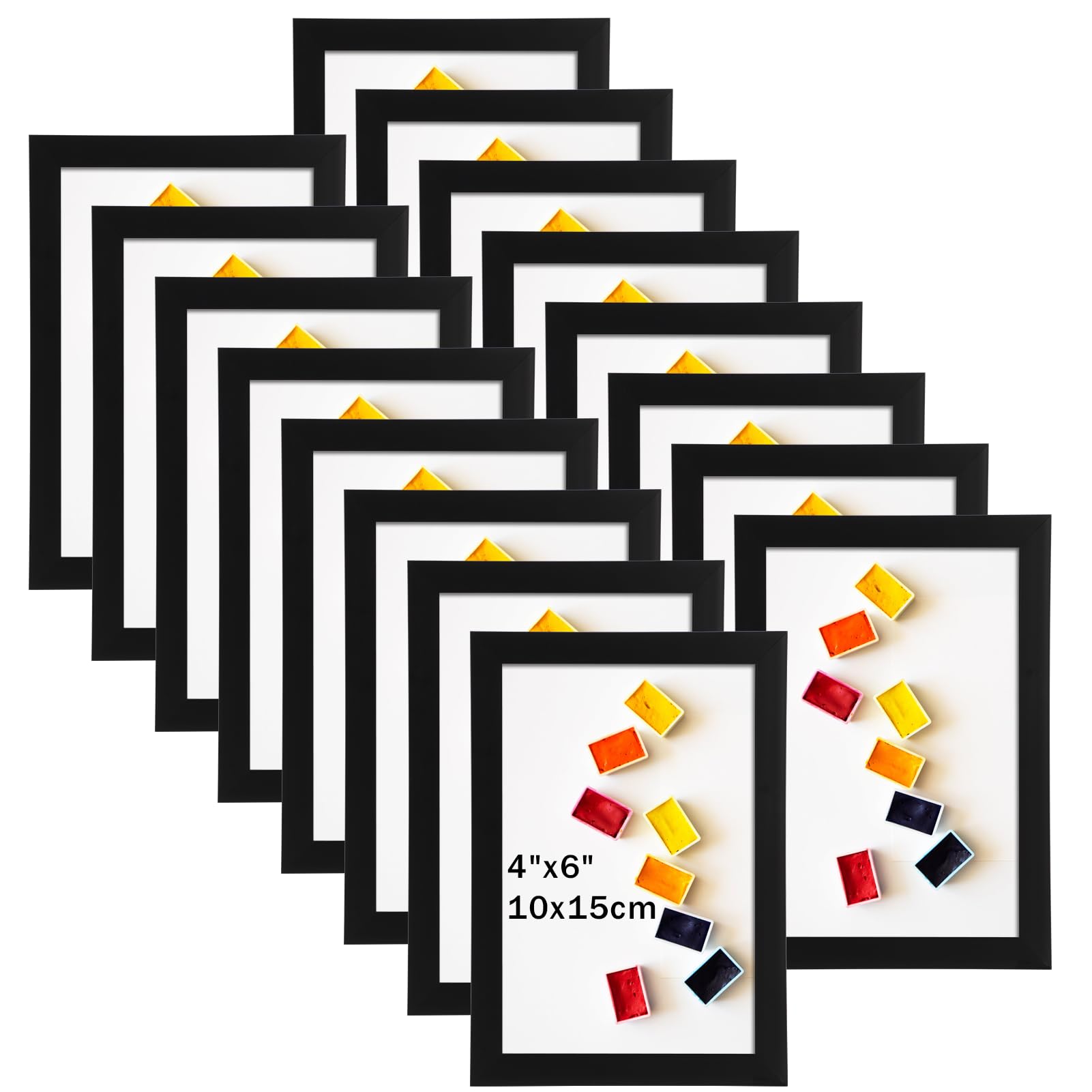 lot de 16 cadres photo 10x15 cm noir