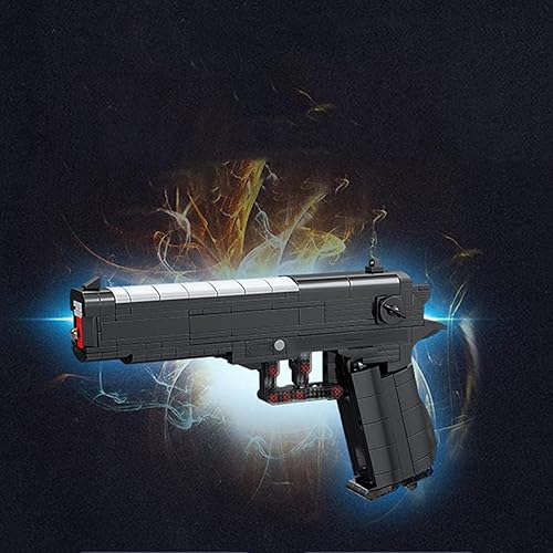 Miniatura 3 de Bloque de construcción de armas, más de 353 piezas cargadas manualmente, kit de modelo de pistola Beretta92 militar compatible con las principales