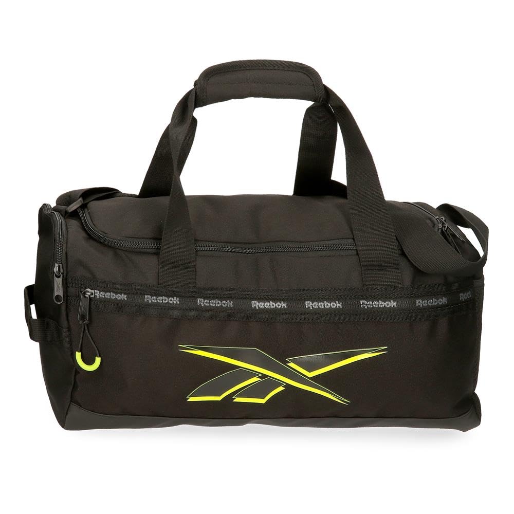 Reebok Berlin Black Travel Bag, 45 x 23.5 x 19 cm, Polyester, by Joumma Bags