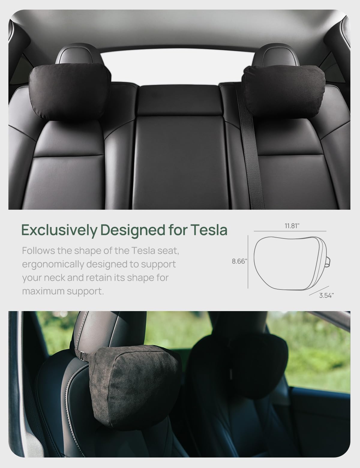 Amazon.co.jp: TPARTS ヘッドレストネックピロー Teslaモデル3/Y