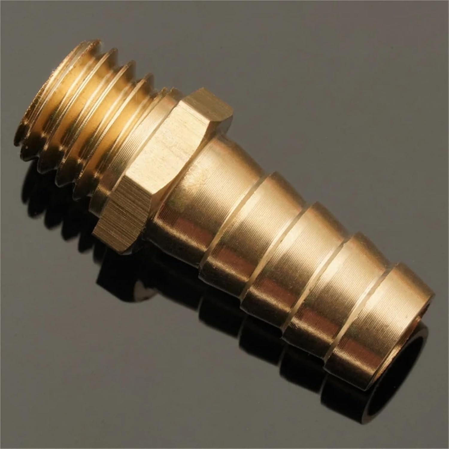 Brass Pipe Fitting 6mm Hose Barb Tail M8 M10 M12 M14 Metric Male Thread Connector Joint Copper Coupler Adapter 1Pcs(M12X1.25)