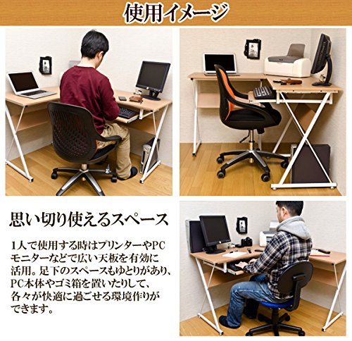 コーナーPCデスクセット ウォールナット（WAL） Amazon.co.jp: コーナーデスクセット ウォールナット CT-1265WAL