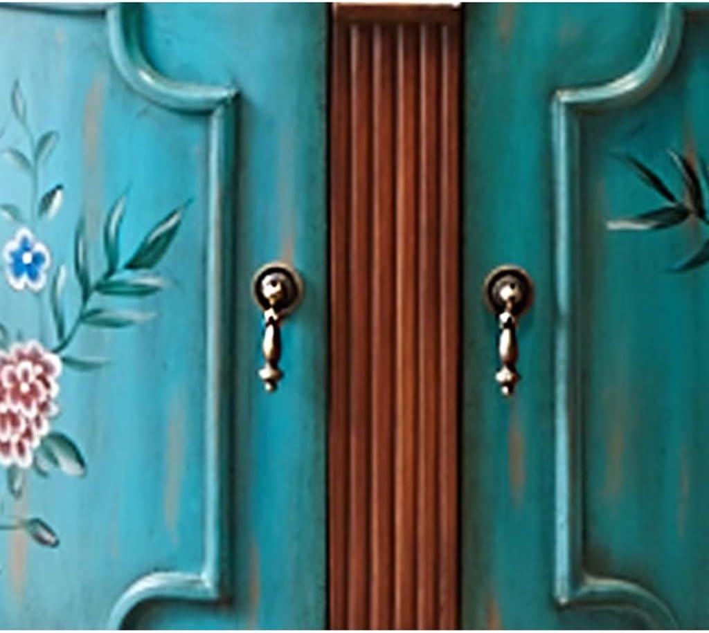 Sideboard Cabinet Home Retro Porch Cabinet Painted Foyer Entrance Board Wood Dining Side Decoration Storage Cabinet Sideboard Cabinet with Drawers