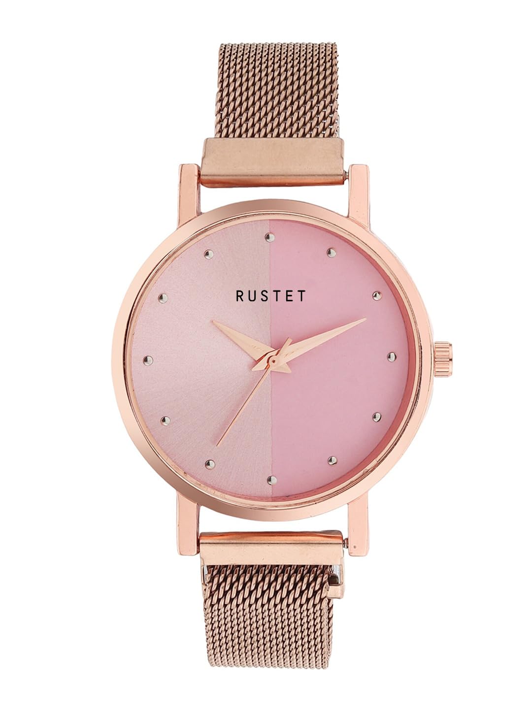 RUSTET Analogue Womens Watch(Pink Dial Rose Gold Colored Strap)-HOBDB-103-PK (B0CRKTCN1B) Amazon Price History, Amazon Price Tracker
