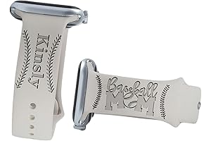 Personalized Baseball Fan Baseball Mom Sports Watch Band Compatible with Apple Watch