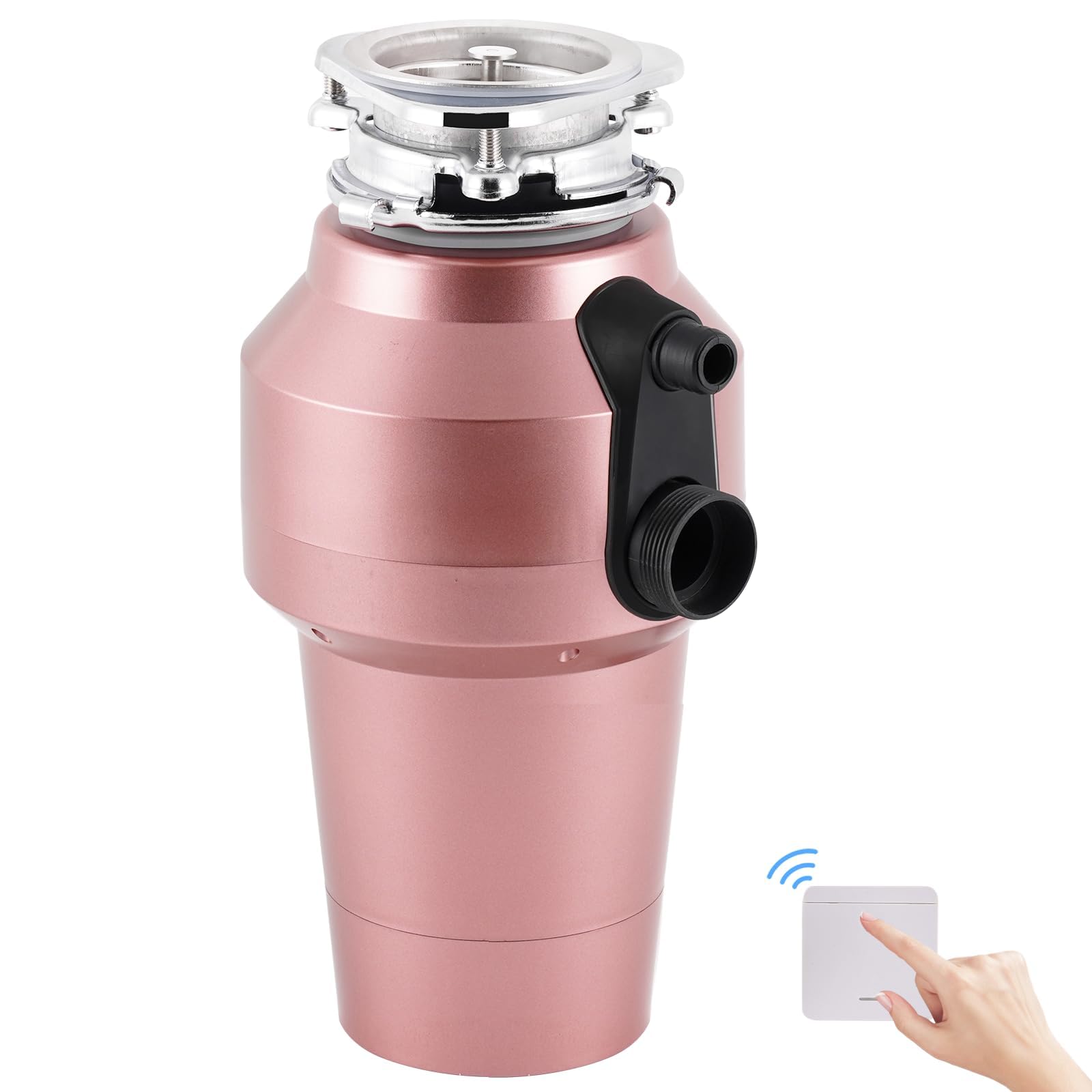BAOSHISHAN Unidad de Eliminación de Residuos de Comida con Interruptores Inalámbricos 1200ML Unidad Trituradora de Residuos para Fregadero, 6 Niveles de Trituración
