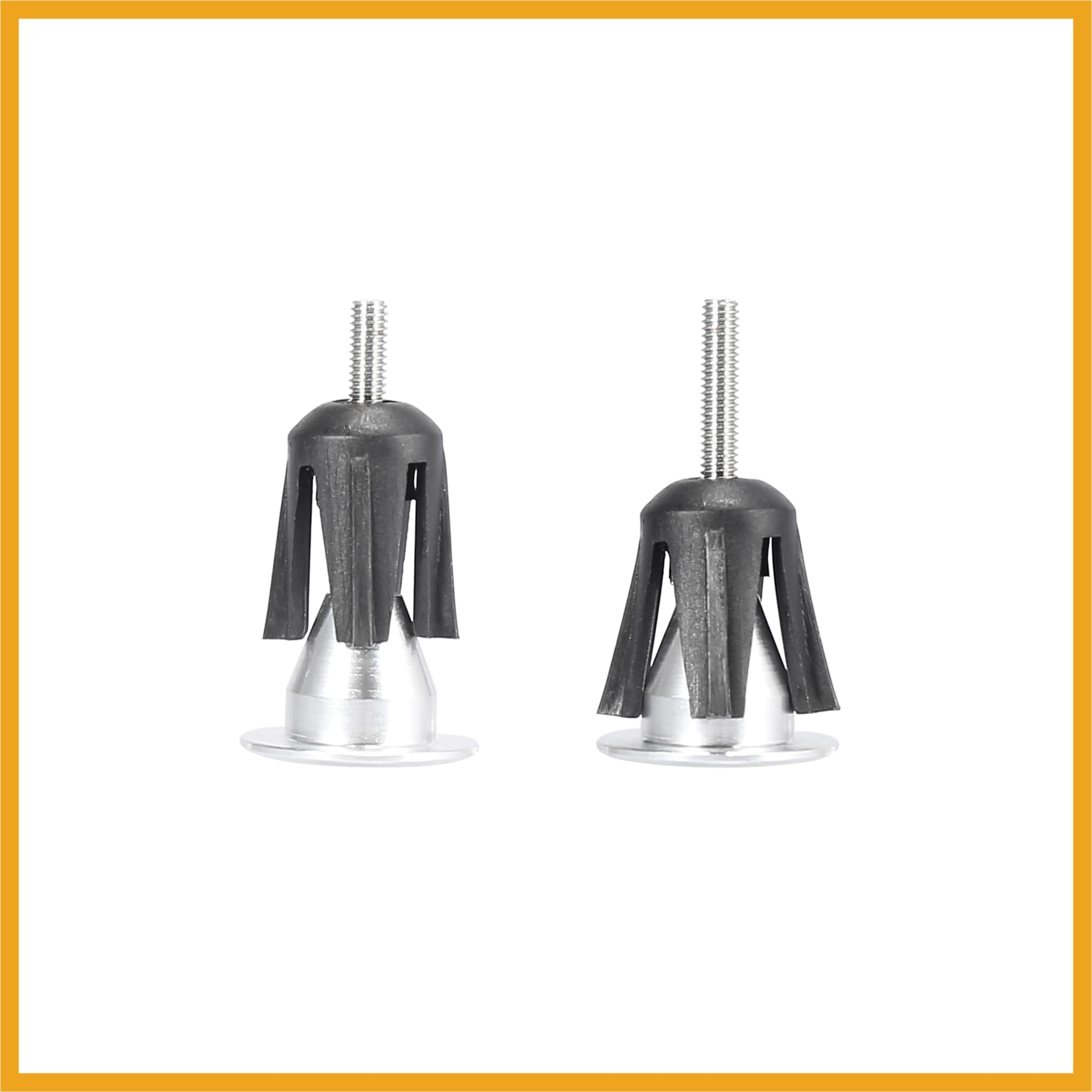 Partuto Pair Aluminum Alloy Bicycle Bike Handlebar End Plugs Silver Tone Replacement - Image 4