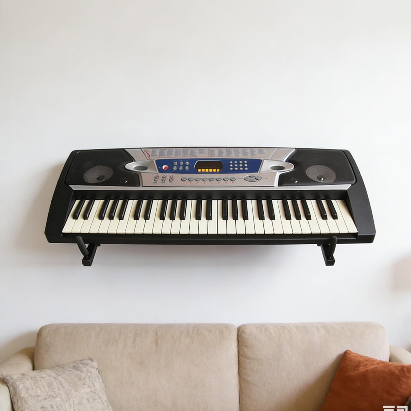 1 paio di supporti da parete per tastiera musicale: staffa organizer da parete per tastiera di pianoforte - supporto per strumenti musicali per esercitarsi a casa